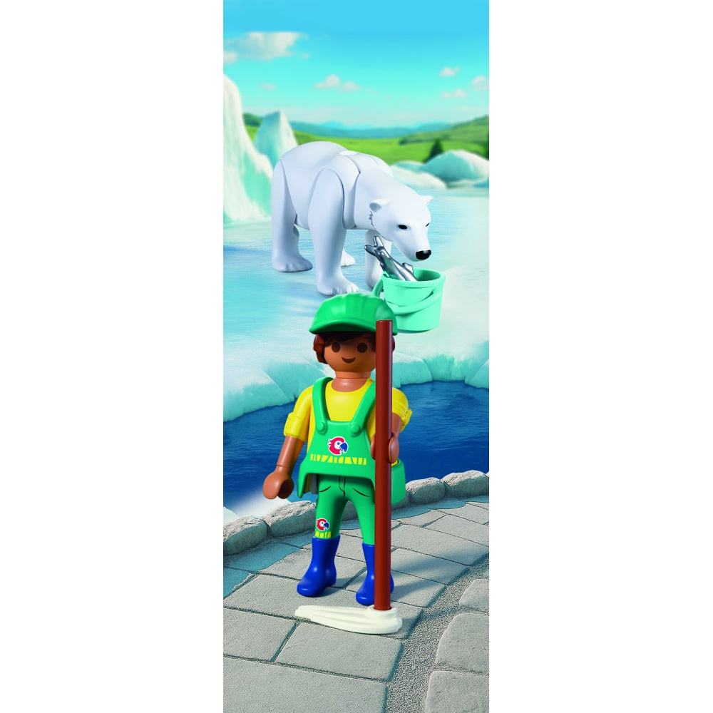 JUCARIE DE ROL INGRIJITOR ZOO SI URS POLAR - PLAYMOBIL MY LIFE - ANIMALS & FRIENDS (PM72090)