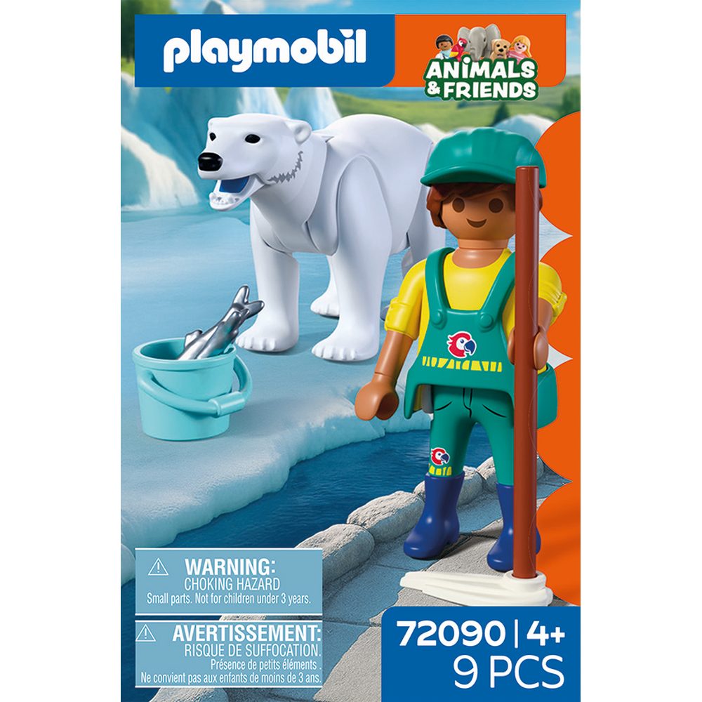 JUCARIE DE ROL INGRIJITOR ZOO SI URS POLAR - PLAYMOBIL MY LIFE - ANIMALS & FRIENDS (PM72090)