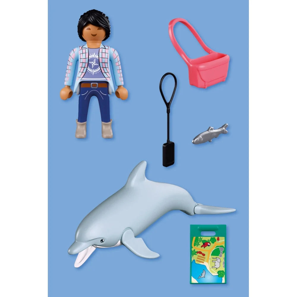 JUCARIE DE ROL VIZITATOARE ZOO SI DELFIN - PLAYMOBIL MY LIFE - ANIMALS & FRIENDS (PM72091)