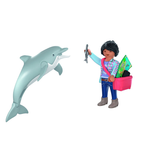 JUCARIE DE ROL VIZITATOARE ZOO SI DELFIN - PLAYMOBIL MY LIFE - ANIMALS & FRIENDS (PM72091)