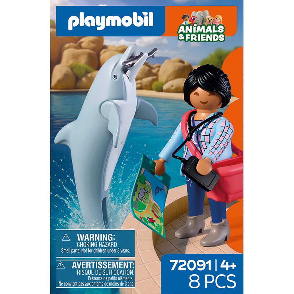 JUCARIE DE ROL VIZITATOARE ZOO SI DELFIN - PLAYMOBIL MY LIFE - ANIMALS & FRIENDS (PM72091)