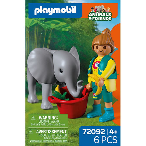 JUCARIE DE ROL INGRIJITOR ZOO SI PUI DE ELEFANT - PLAYMOBIL MY LIFE - ANIMALS & FRIENDS (PM72092)