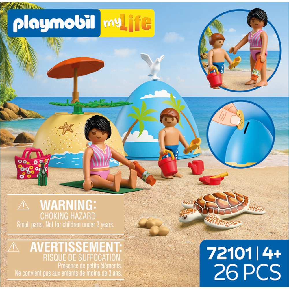 PUSCULITA OU VACANTA LA PLAJA - PLAYMOBIL MY LIFE - VACATION ON THE BEACH (PM72101)