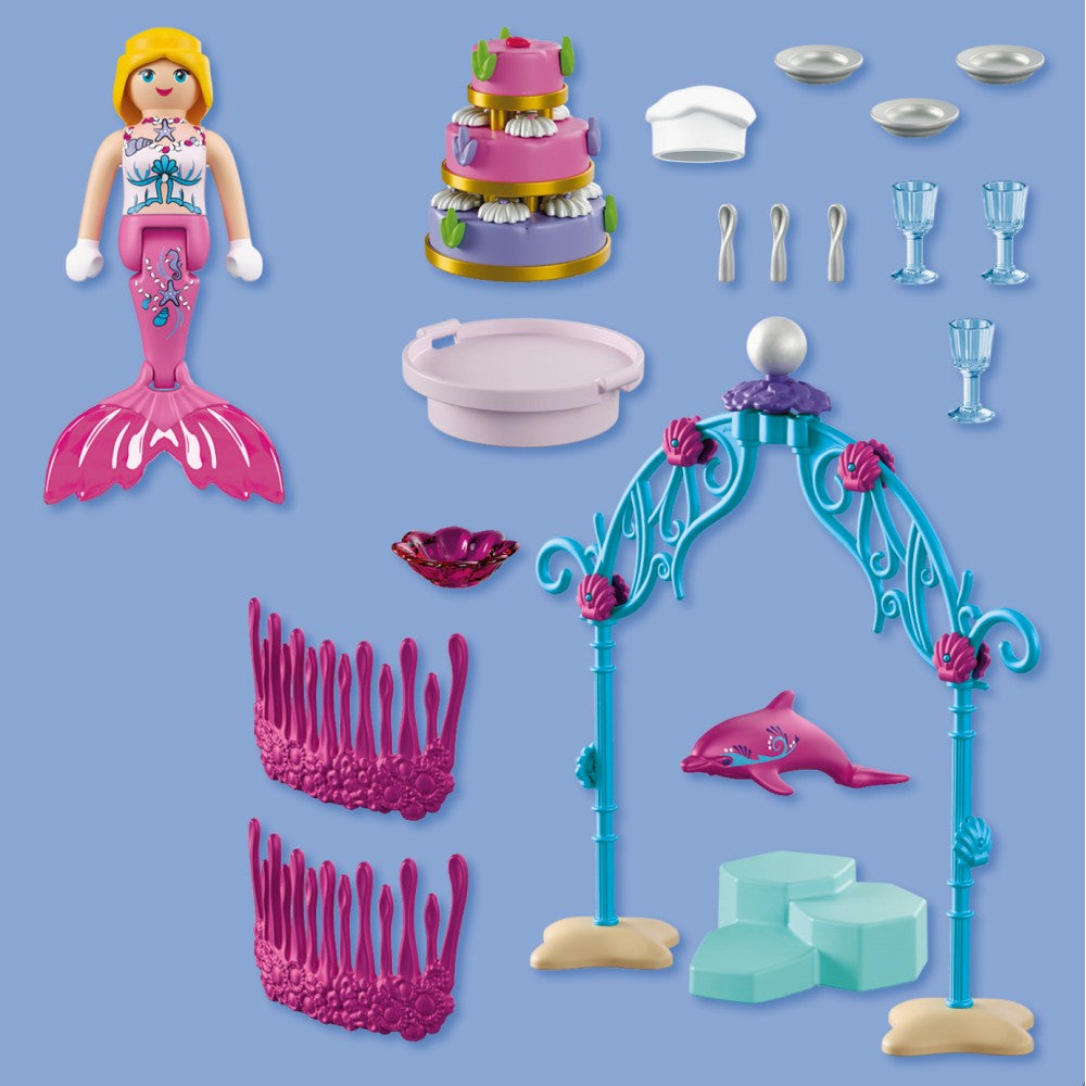 JUCARIE DE ROL BUFET PENTRU NUNTA SUBACVATICA - PLAYMOBIL PRINCESS MAGIC - MERMAIDS (PM72108)