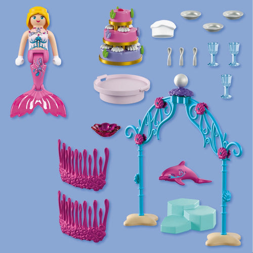 JUCARIE DE ROL BUFET PENTRU NUNTA SUBACVATICA - PLAYMOBIL PRINCESS MAGIC - MERMAIDS (PM72108)