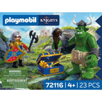 JUCARIE DE ROL TROL SI CAVALER LEU CU COMOARA - PLAYMOBIL KNIGHTS (PM72116)