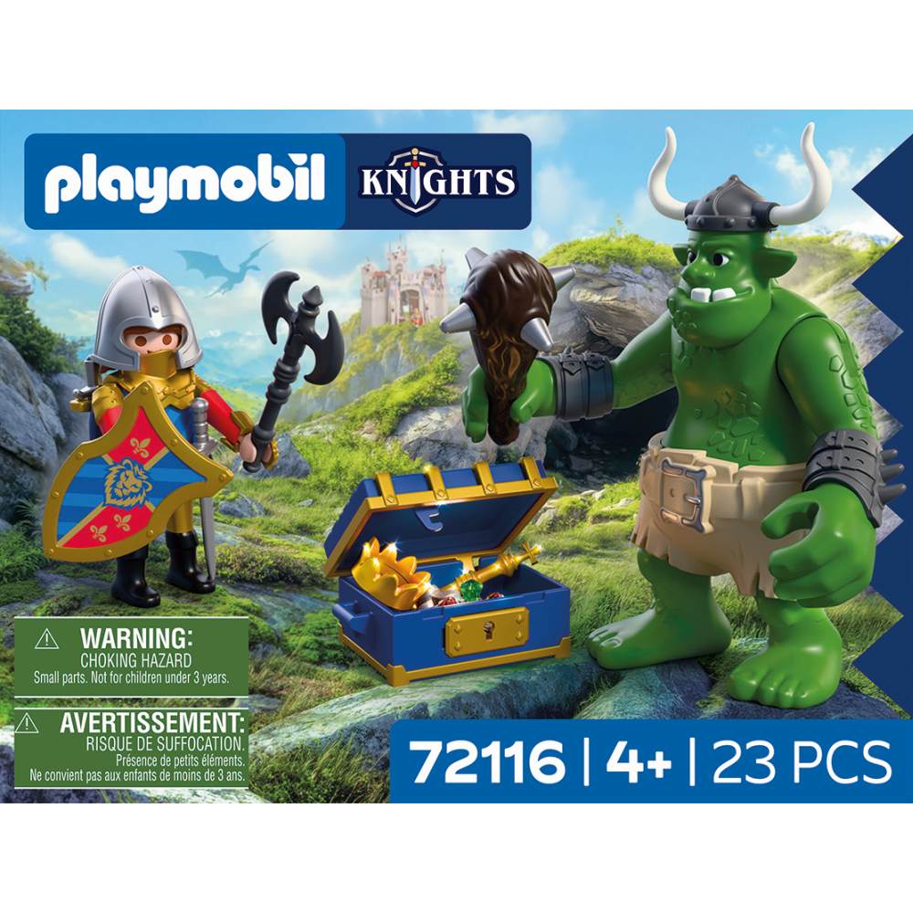 JUCARIE DE ROL TROL SI CAVALER LEU CU COMOARA - PLAYMOBIL KNIGHTS (PM72116)