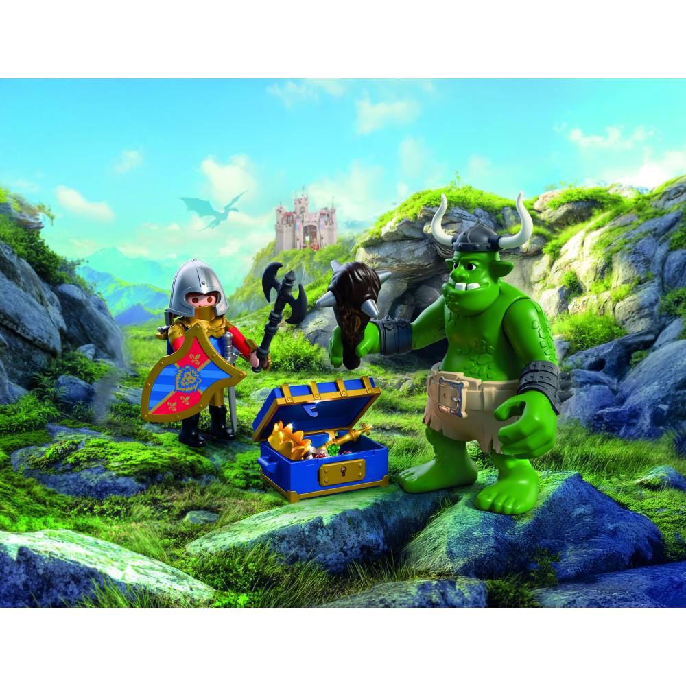 JUCARIE DE ROL TROL SI CAVALER LEU CU COMOARA - PLAYMOBIL KNIGHTS (PM72116)