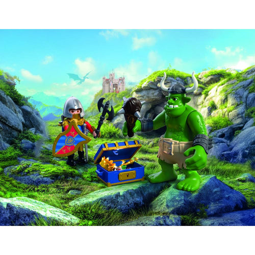 JUCARIE DE ROL TROL SI CAVALER LEU CU COMOARA - PLAYMOBIL KNIGHTS (PM72116)