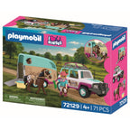 JUCARIE DE ROL MASINA CU REMORCA PENTRU TRANSPORTAT CAI - PLAYMOBIL COUNTRY (PM72129)
