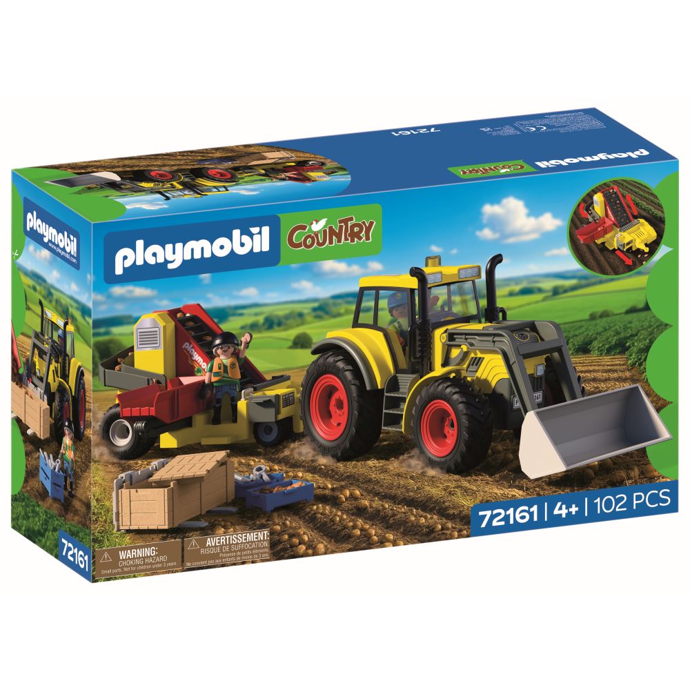 JUCARIE DE ROL TRACTOR CU MASINA DE RECOLTAT CARTOFI - PLAYMOBIL COUNTRY (PM72161)