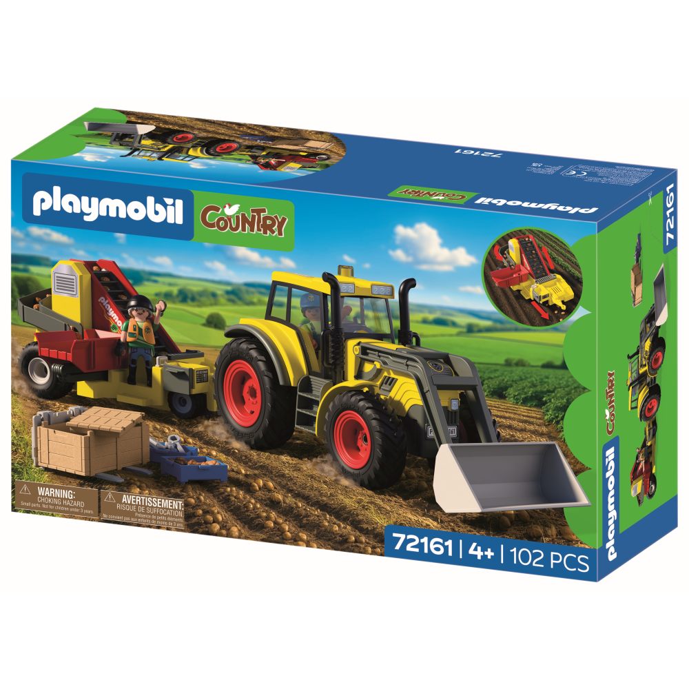 JUCARIE DE ROL TRACTOR CU MASINA DE RECOLTAT CARTOFI - PLAYMOBIL COUNTRY (PM72161)