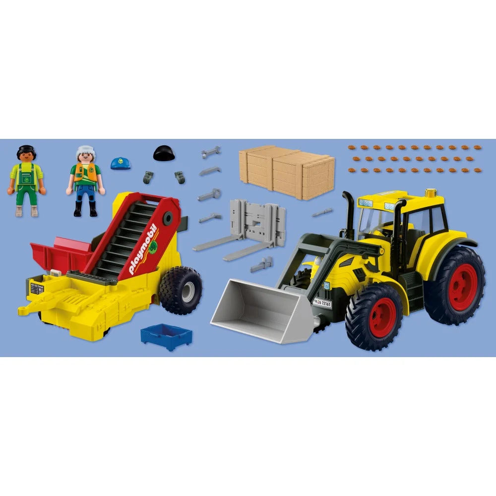JUCARIE DE ROL TRACTOR CU MASINA DE RECOLTAT CARTOFI - PLAYMOBIL COUNTRY (PM72161)