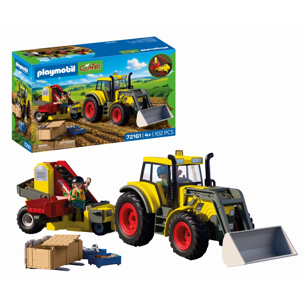 JUCARIE DE ROL TRACTOR CU MASINA DE RECOLTAT CARTOFI - PLAYMOBIL COUNTRY (PM72161)