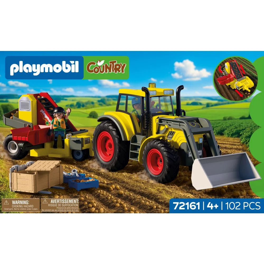 JUCARIE DE ROL TRACTOR CU MASINA DE RECOLTAT CARTOFI - PLAYMOBIL COUNTRY (PM72161)