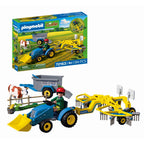 JUCARIE DE ROL TRACTOR MIC CU GREBLA PENTRU ADUNAT FAN - PLAYMOBIL COUNTRY (PM72163)