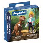 SET 2 FIGURINE EXPLORATOARE SI T-REX - PLAYMOBIL DINOS (PM72172)