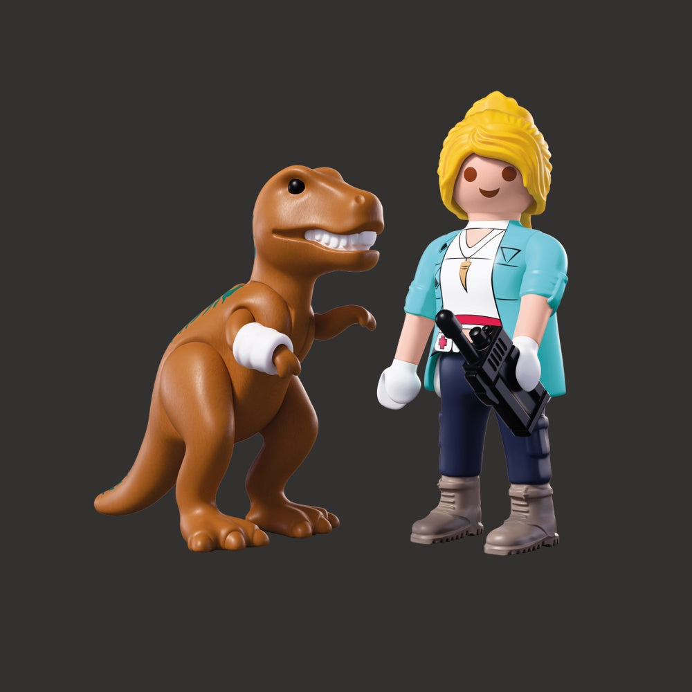 SET 2 FIGURINE EXPLORATOARE SI T-REX - PLAYMOBIL DINOS (PM72172)