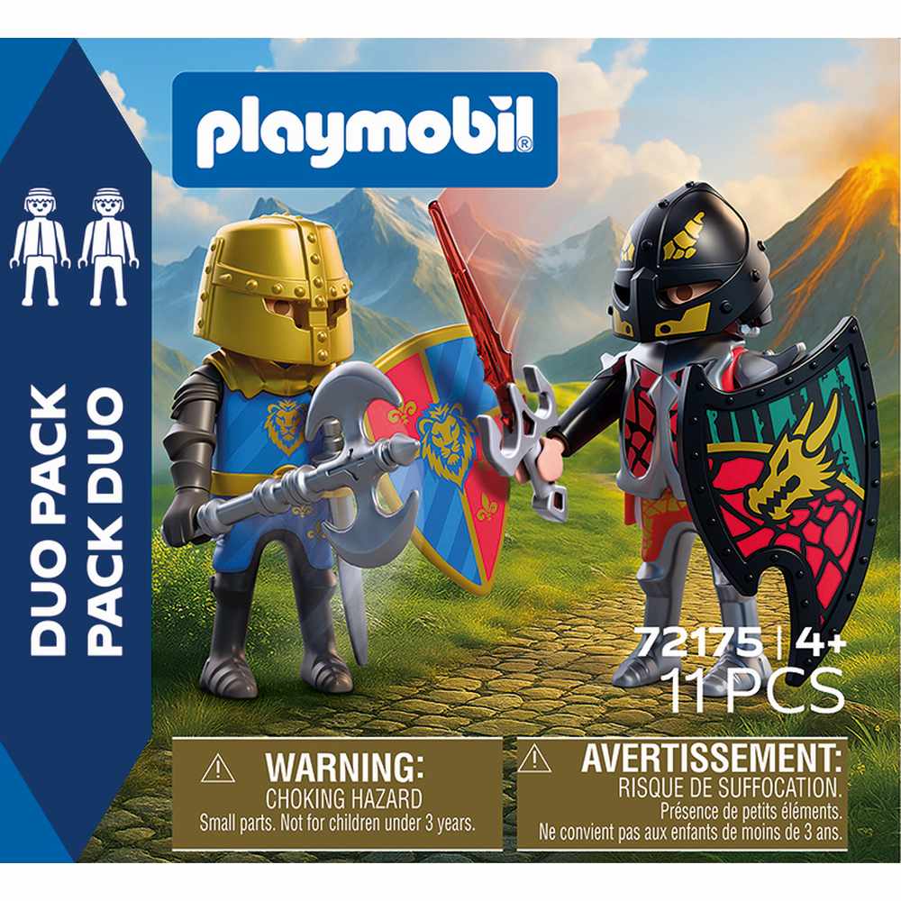 SET 2 FIGURINE CAVALERI RIVALI - PLAYMOBIL KNIGHTS (PM72175)