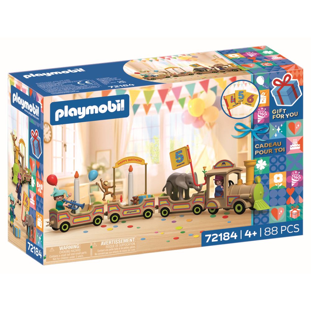 SET CADOU PENTRU ANIVERSARE TRENULET FESTIV - PLAYMOBIL MY LIFE (PM72184)