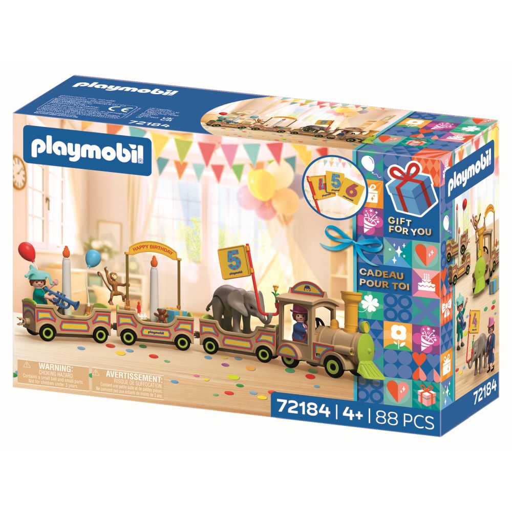 SET CADOU PENTRU ANIVERSARE TRENULET FESTIV - PLAYMOBIL MY LIFE (PM72184)
