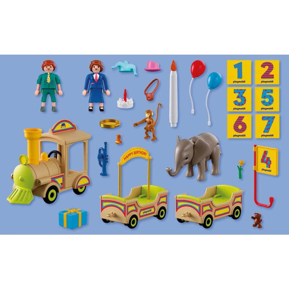 SET CADOU PENTRU ANIVERSARE TRENULET FESTIV - PLAYMOBIL MY LIFE (PM72184)