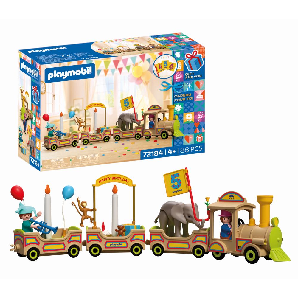 SET CADOU PENTRU ANIVERSARE TRENULET FESTIV - PLAYMOBIL MY LIFE (PM72184)