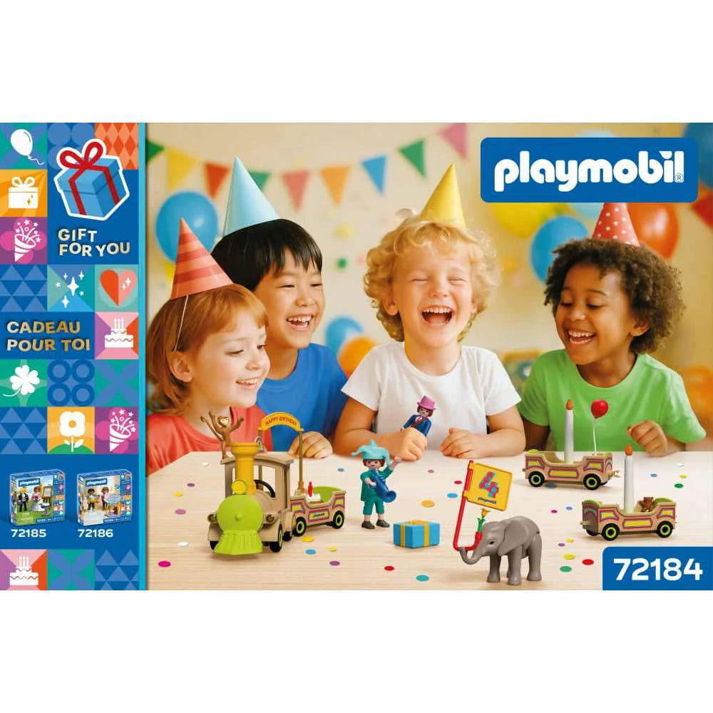 SET CADOU PENTRU ANIVERSARE TRENULET FESTIV - PLAYMOBIL MY LIFE (PM72184)
