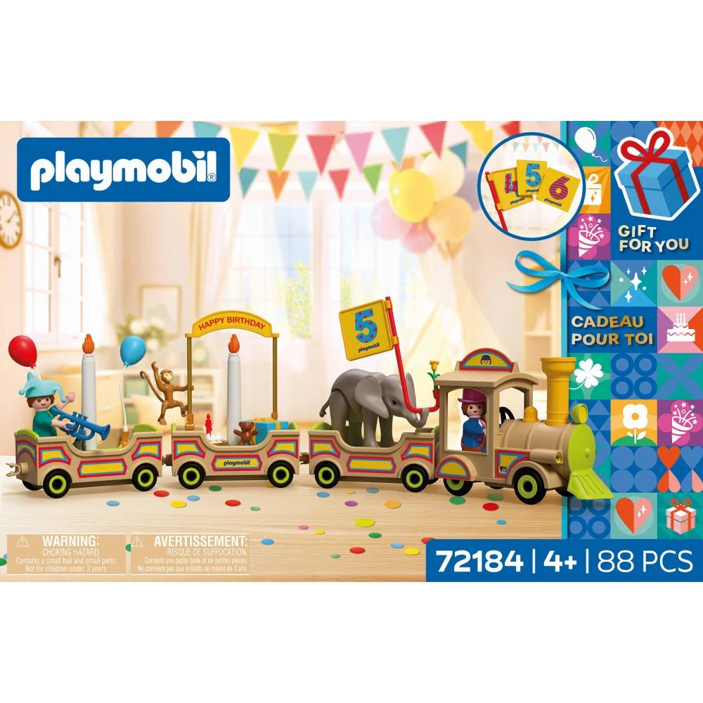 SET CADOU PENTRU ANIVERSARE TRENULET FESTIV - PLAYMOBIL MY LIFE (PM72184)