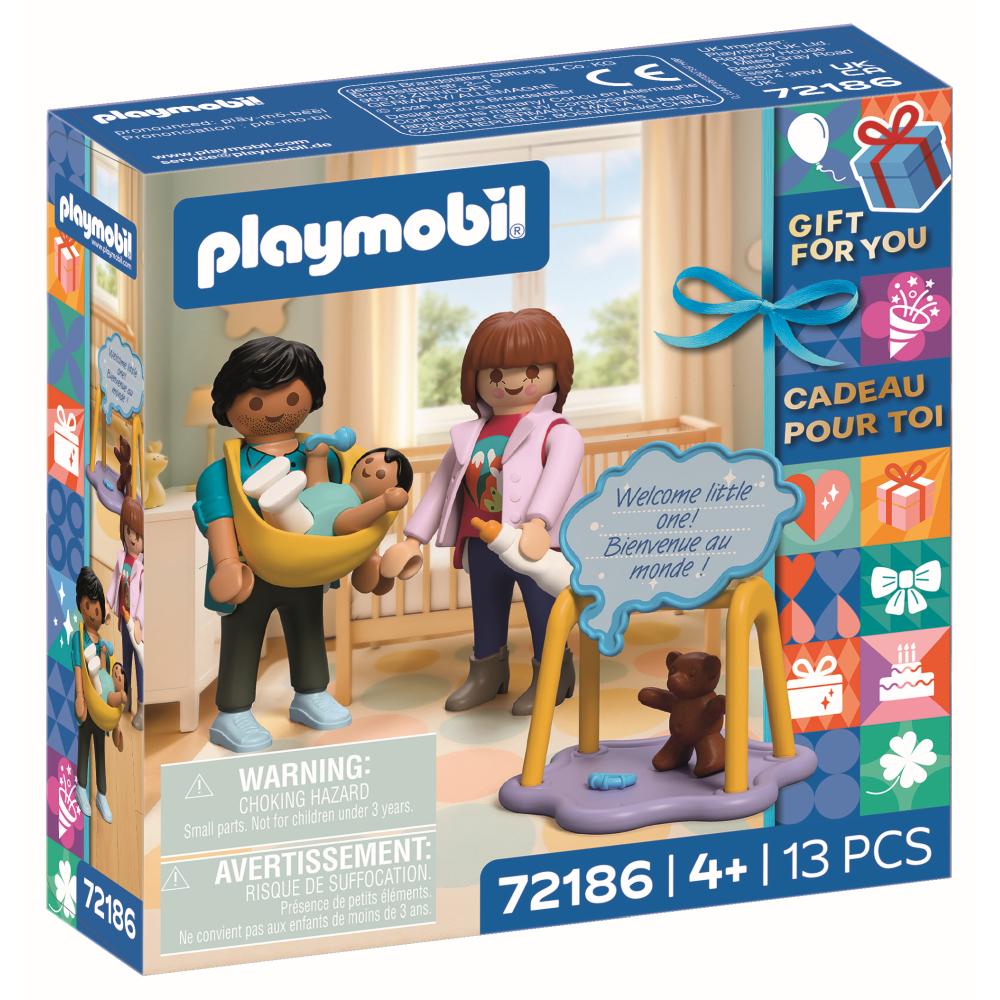 SET CADOU PENTRU NASTERE FAMILIE CU BEBELUS - PLAYMOBIL MY LIFE (PM72186)