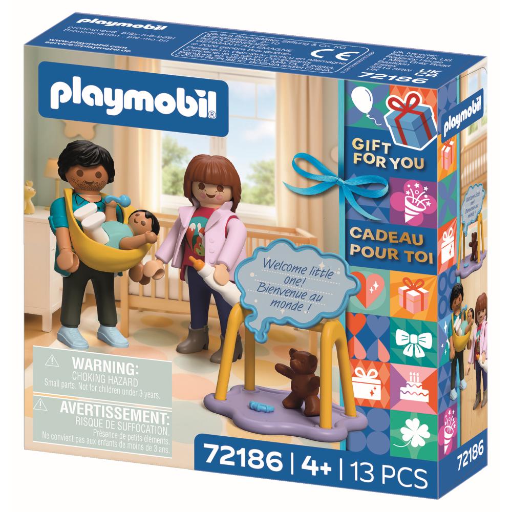 SET CADOU PENTRU NASTERE FAMILIE CU BEBELUS - PLAYMOBIL MY LIFE (PM72186)