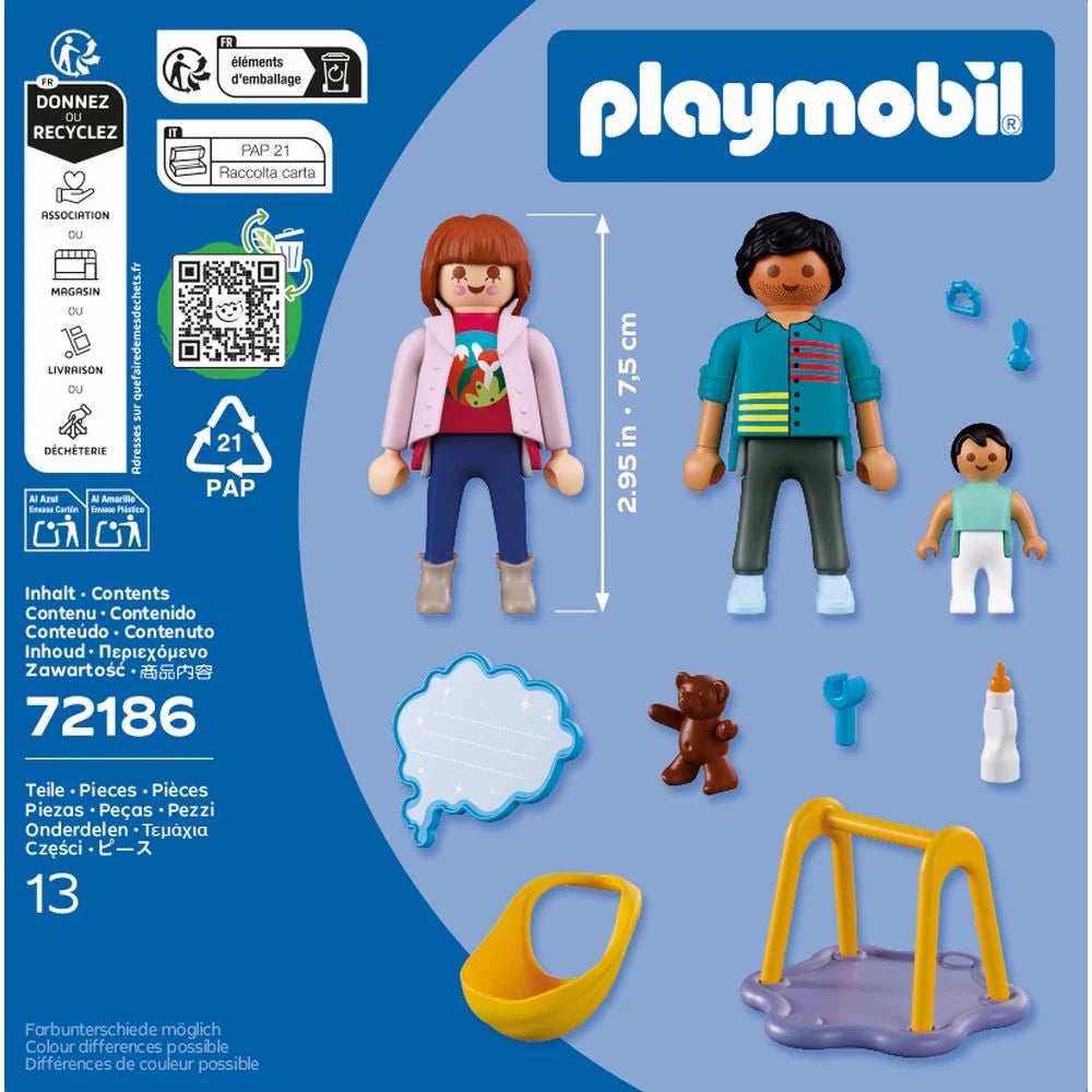 SET CADOU PENTRU NASTERE FAMILIE CU BEBELUS - PLAYMOBIL MY LIFE (PM72186)
