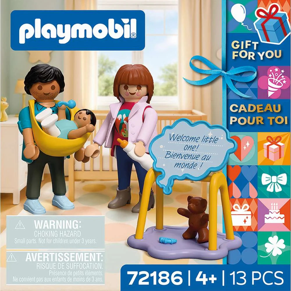 SET CADOU PENTRU NASTERE FAMILIE CU BEBELUS - PLAYMOBIL MY LIFE (PM72186)