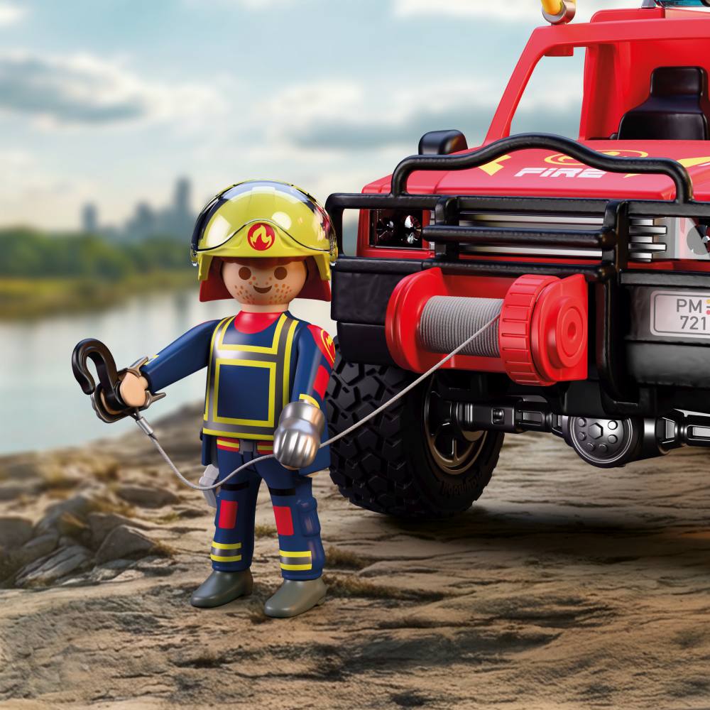 JUCARIE DE ROL MASINA PICKUP DE POMPIERI - PLAYMOBIL ACTION HEROES (PM72194)