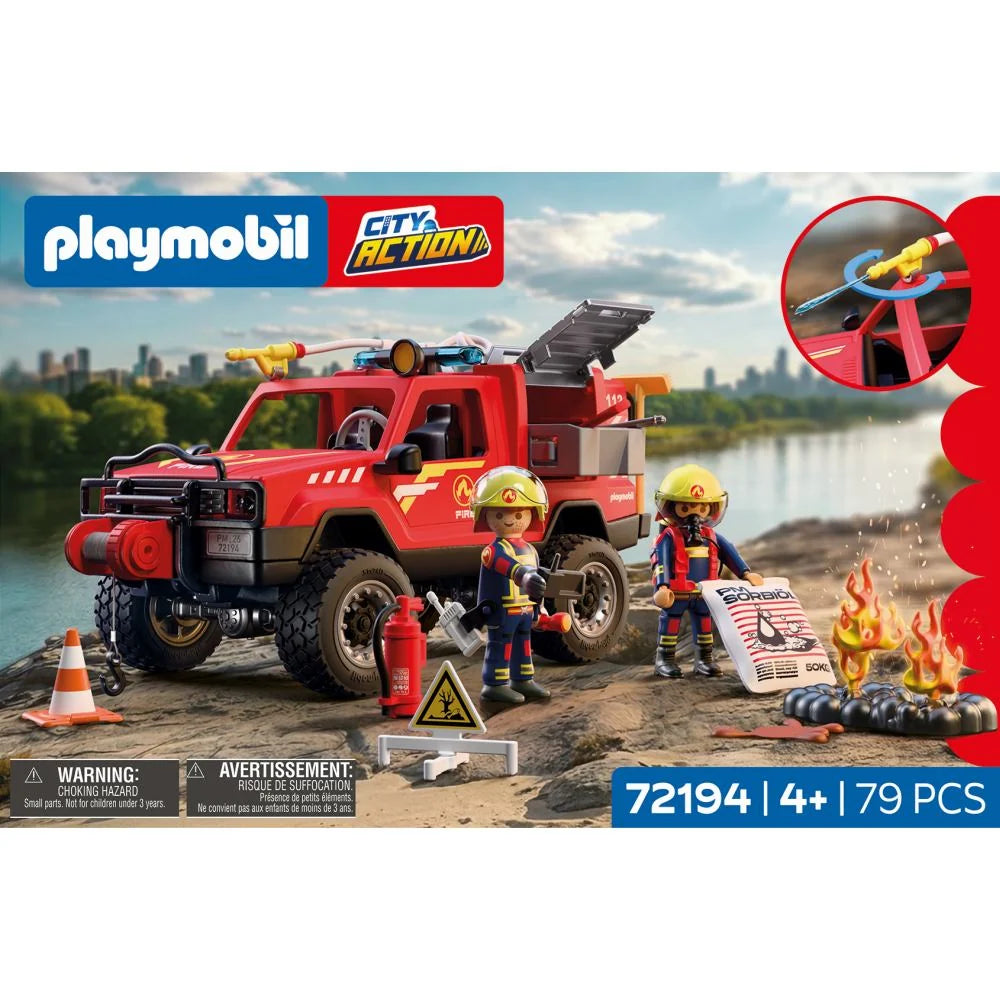 JUCARIE DE ROL MASINA PICKUP DE POMPIERI - PLAYMOBIL ACTION HEROES (PM72194)