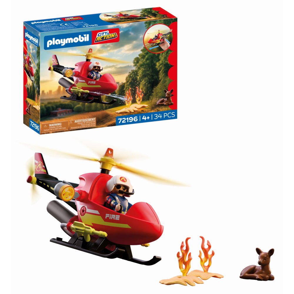 JUCARIE DE ROL ELICOPTER DE POMPIERI - PLAYMOBIL ACTION HEROES (PM72196)
