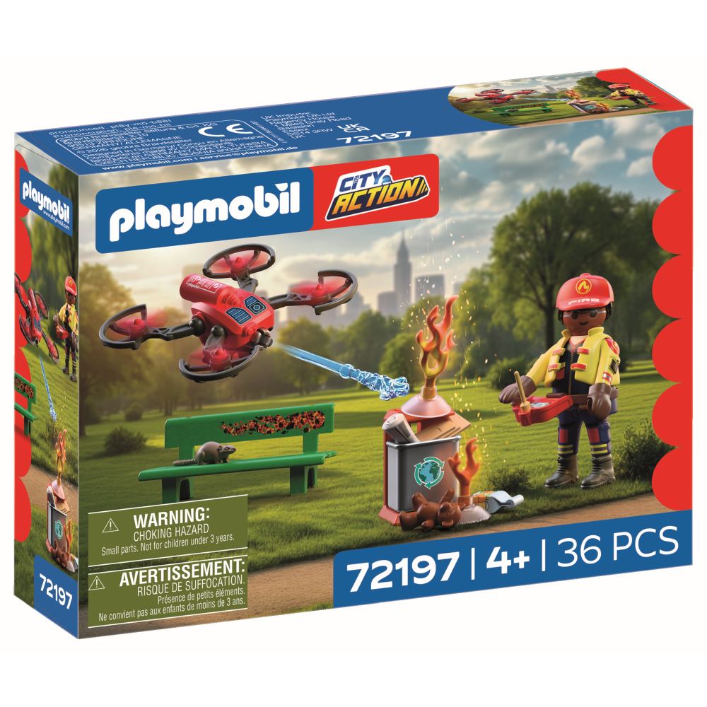 JUCARIE DE ROL DRONA DE POMPIERI - PLAYMOBIL ACTION HEROES (PM72197)