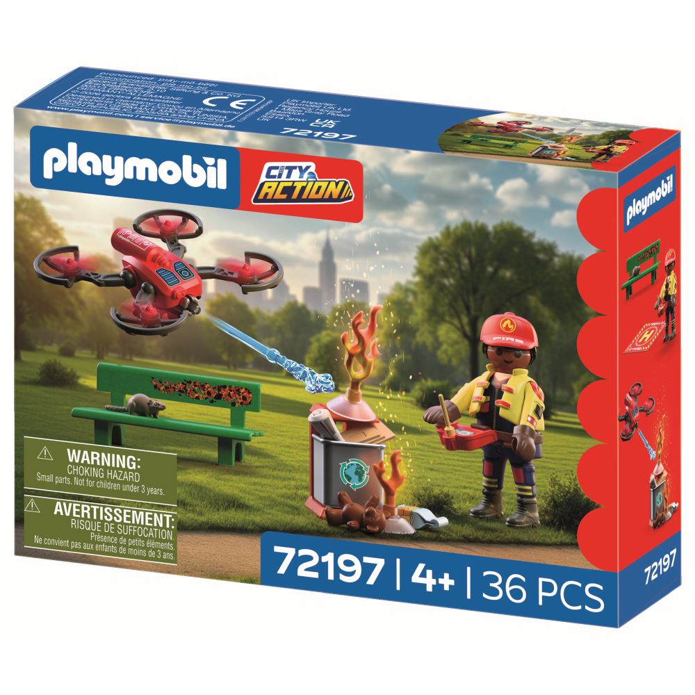 JUCARIE DE ROL DRONA DE POMPIERI - PLAYMOBIL ACTION HEROES (PM72197)