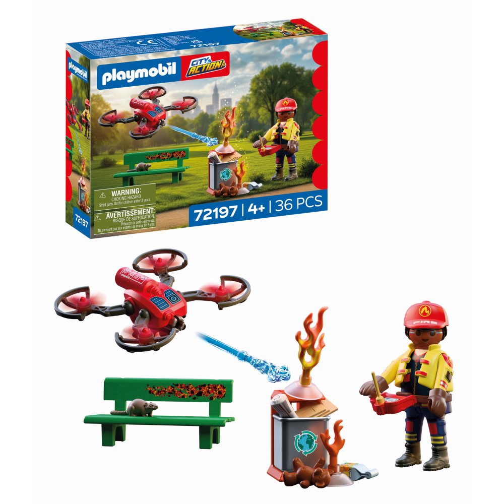 JUCARIE DE ROL DRONA DE POMPIERI - PLAYMOBIL ACTION HEROES (PM72197)