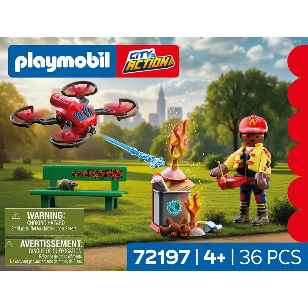 JUCARIE DE ROL DRONA DE POMPIERI - PLAYMOBIL ACTION HEROES (PM72197)