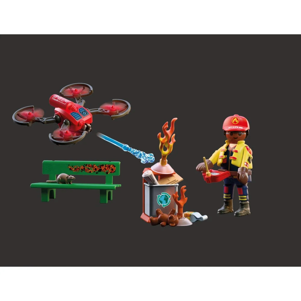 JUCARIE DE ROL DRONA DE POMPIERI - PLAYMOBIL ACTION HEROES (PM72197)