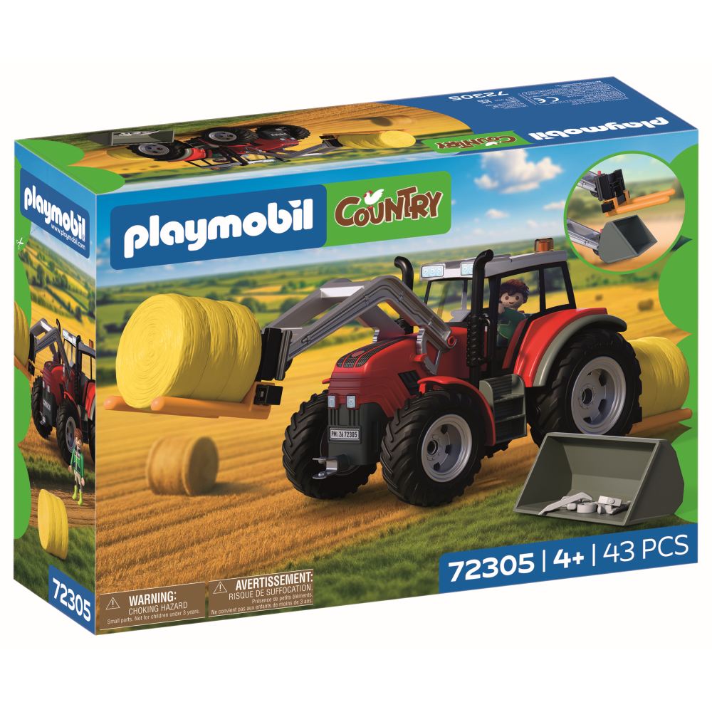 JUCARIE DE ROL TRACTOR CU BALOTI DE FAN - PLAYMOBIL COUNTRY (PM72305)