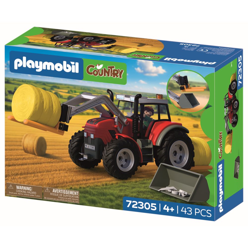 JUCARIE DE ROL TRACTOR CU BALOTI DE FAN - PLAYMOBIL COUNTRY (PM72305)