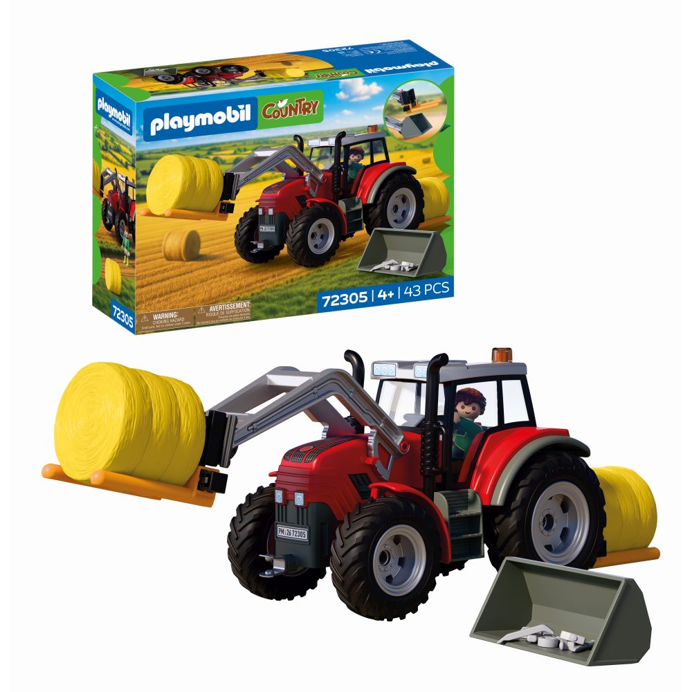 JUCARIE DE ROL TRACTOR CU BALOTI DE FAN - PLAYMOBIL COUNTRY (PM72305)