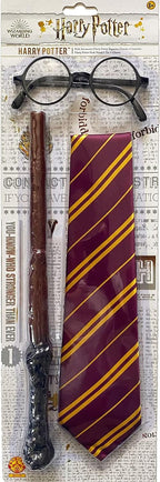 HARRY POTTER ACCESSORIES - WAND, TIE &amp; GLASSES - RUBIE'S (301119)