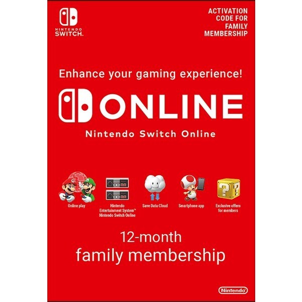SWITCH ONLINE - 12 MONTHS (365 DAYS) INDIVIDUAL MEMBERSHIP - NINTENDO SWITCH - MULTILANGUAGE - WORLDWIDE
