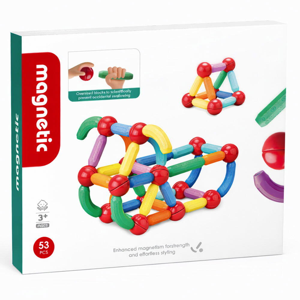 SET DE CONSTRUCTIE MAGNETIC - FORME 3D (53 PIESE) - BUFNITEL (CH1362)