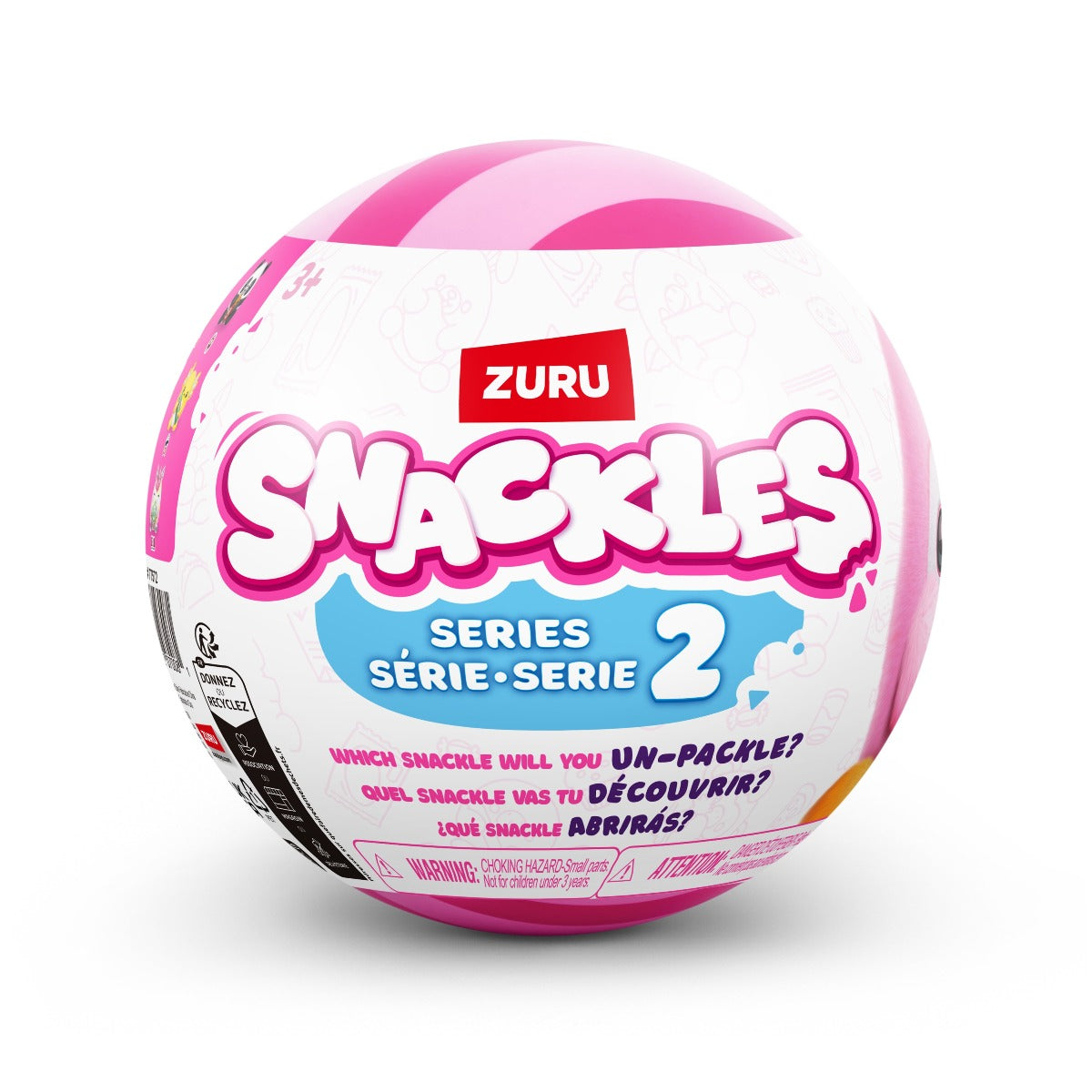 SNACKLES - JUCARIE DE PLUS COLECTIBILA, 11.5 CM, DIVERSE MODELE, S2W2 - ZURU (77572GQ5-S2W2)