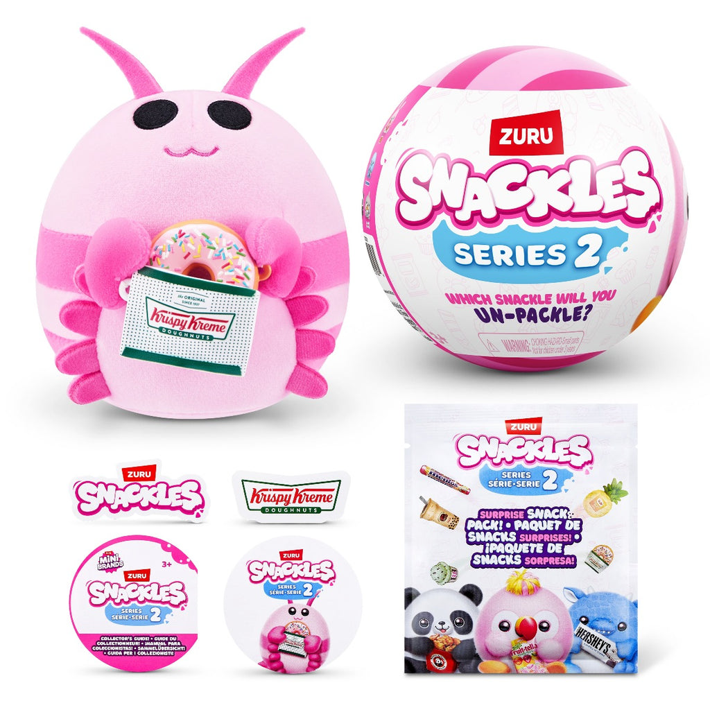 SNACKLES - JUCARIE DE PLUS COLECTIBILA, 11.5 CM, DIVERSE MODELE, S2W2 - ZURU (77572GQ5-S2W2)