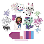 SET 3 IN 1 GABBY'S DOLLHOUSE - BRATARI, CARIOCI DE SUFLAT & PICTURA CU DIAMANTE - TOTUM (TT420366)